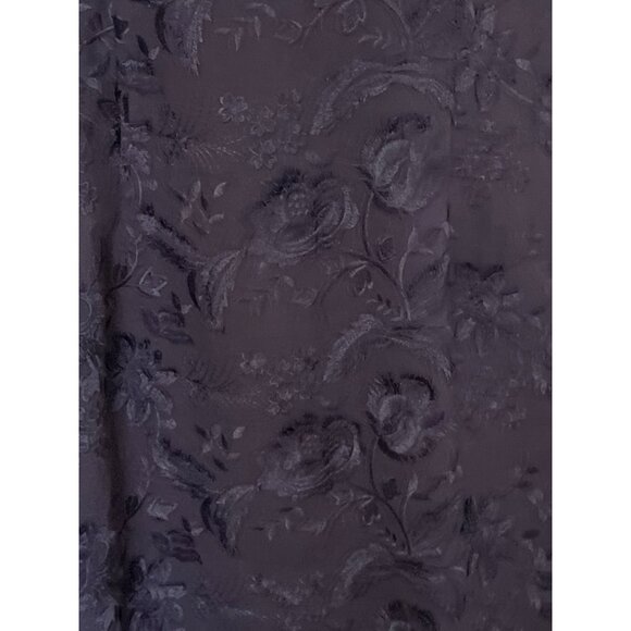 Talbots Petites Dress 12P Navy Floral Textured Sleeveless Shift  12p - Picture 7 of 11